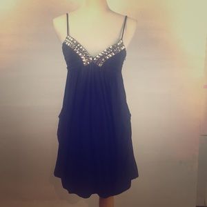 Black La Rok dress with neck detail.